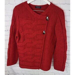 Vintage SAINT JAMES Cardigan Size 12 Wool Dralon Alpaca Made in France